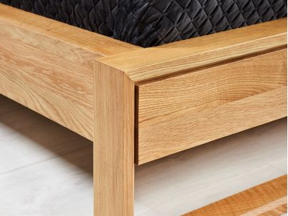 Lit Québec en chêne massif FSC | Fabrication européenne | Le Monde du Lit