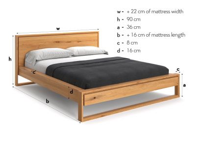 Lit Québec en chêne massif FSC | Fabrication européenne | Le Monde du Lit