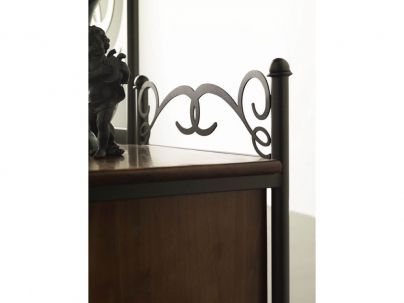 Chevet Lira en fer forgé. Meuble design pour la chambre. Le Monde du Lit