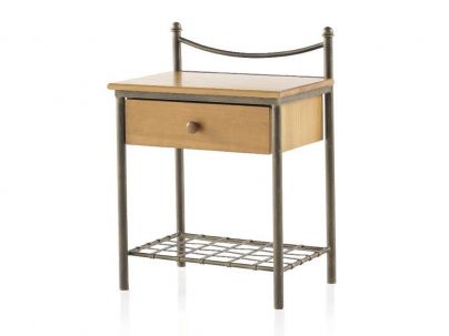 Chevet Sara en fer forgé. Meuble design pour la chambre. Le Monde du Lit