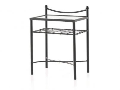Chevet Sara en fer forgé. Meuble design pour la chambre. Le Monde du Lit