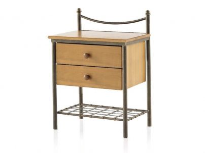 Chevet Sara en fer forgé. Meuble design pour la chambre. Le Monde du Lit