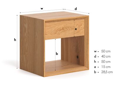 Chevet Québec en chêne massif FSC | Fabrication européenne | Le Monde du Lit