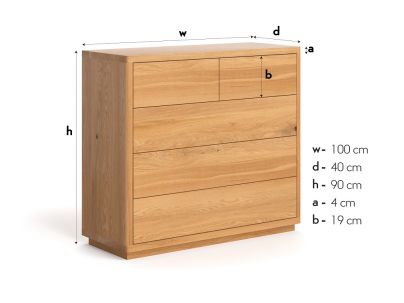Commode Vancouver en chêne massif FSC | Fabrication européenne | Le Monde du Lit
