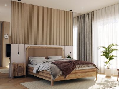 Lit Jasmin 3 en chêne massif haut de gamme | Le Monde du Lit