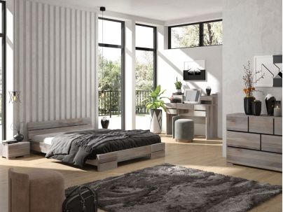 Lit en bois massif, fabrication européenne