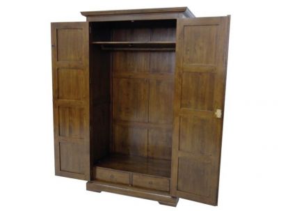Armoire Campagne en hevea massif de qualité. Meuble en bois massif pour la chambre. Le Monde du Lit