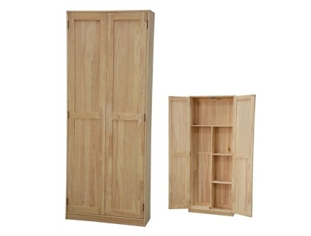 Armoire Europa en hevea massif de qualité. Fabrication artisanale.