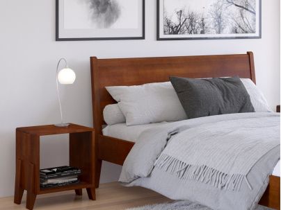 Lit Jasmin en hêtre massif haut de gamme | Le Monde du Lit