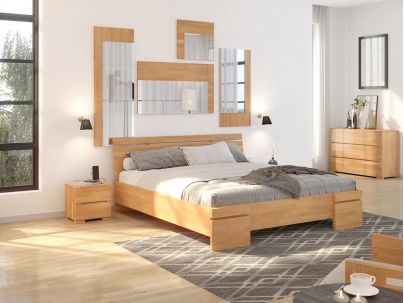 Lit Iris en hêtre massif