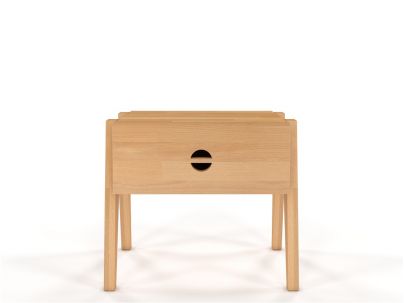 Chevet Jasmin 1 tiroir en hêtre massif haut de gamme | Le Monde du Lit