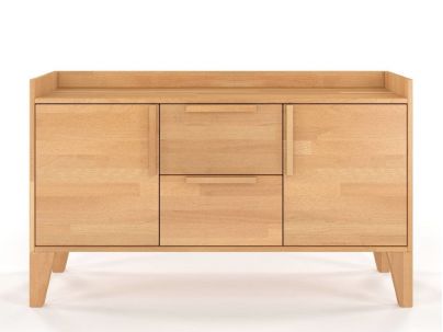 Commode Amaryllis 2 tiroirs et 2 portes en hêtre massif haut de gamme | Le Monde du Lit