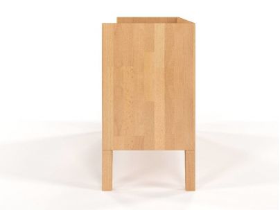 Commode Amaryllis 2 tiroirs et 2 portes en hêtre massif haut de gamme | Le Monde du Lit