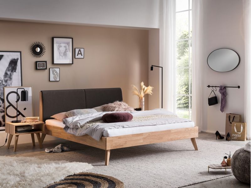 HASENA - Lit Simon en chêne massif bianco