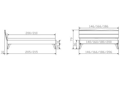 Lit Palazza en chêne massif noueux naturel | Le Monde du Lit