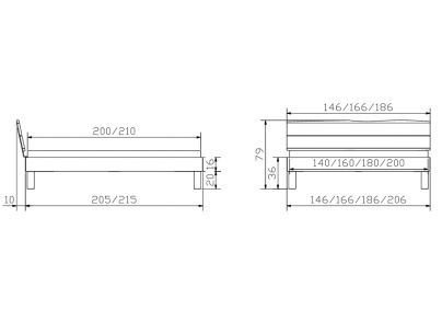 Lit Renzetti en chêne massif noueux naturel | Le Monde du Lit