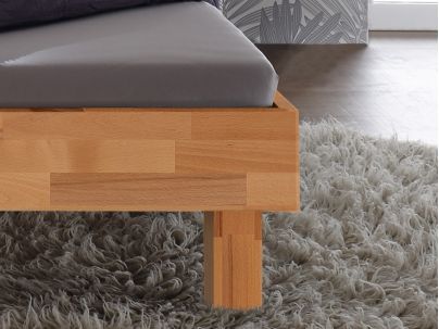 Lit Prato en hêtre massif haut de gamme, en bois massif | Le Monde du Lit