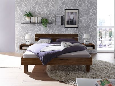 HASENA - Lit en noyer massif