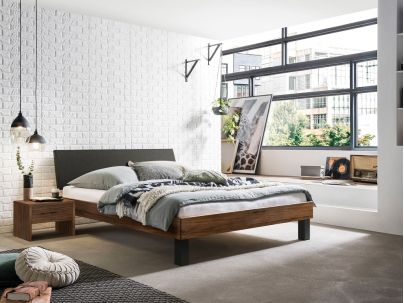 HASENA - Lit en noyer massif