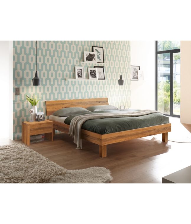 HASENA - Lit Forti en Chêne noueux naturel massif