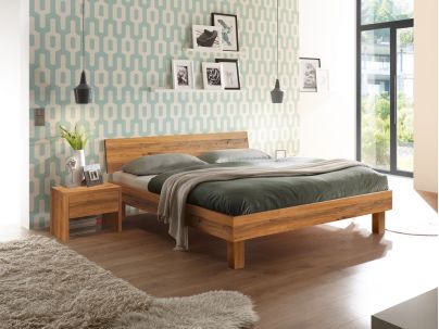 HASENA - Lit Forti en Chêne noueux naturel massif