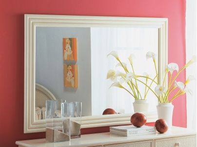 Miroir Almansa en rotin haut de gamme, meuble pour la chambre à coucher. Le Monde du Lit