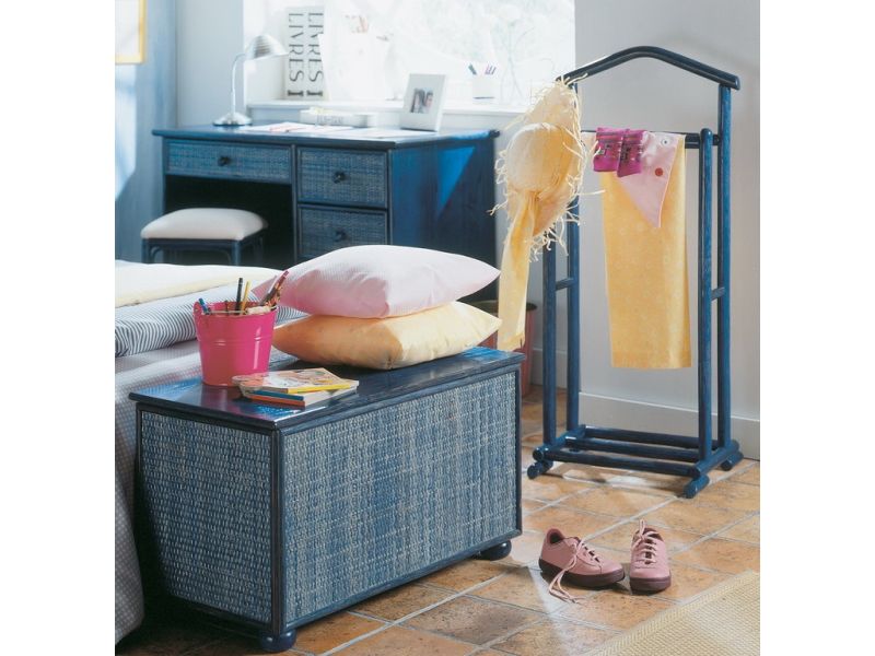 Coffre de rangement en rotin