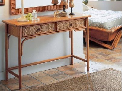 Coiffeuse en rotin haut de gamme, meuble pour la chambre à coucher. Le Monde du Lit