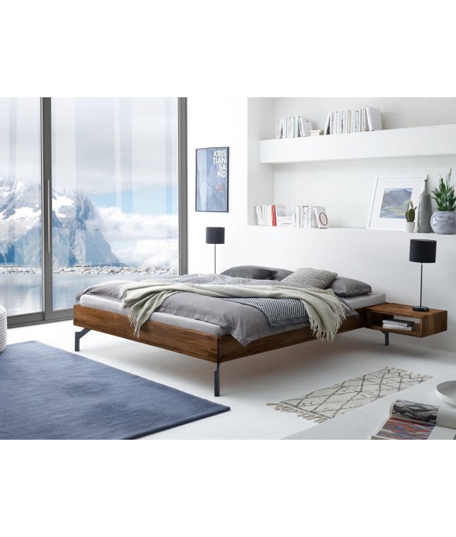 Lit Cardella en noyer massif fabriqué par Hasena