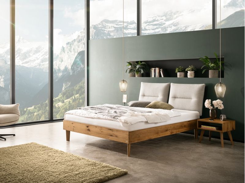 HASENA - Lit Emilia en bois de chêne massif