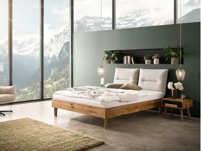 HASENA - Lit Emilia en bois de chêne massif