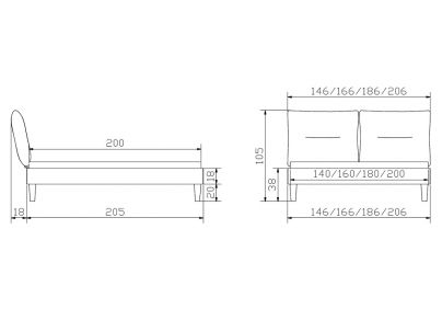 Lit Emilia en hêtre massif | Le Monde du Lit