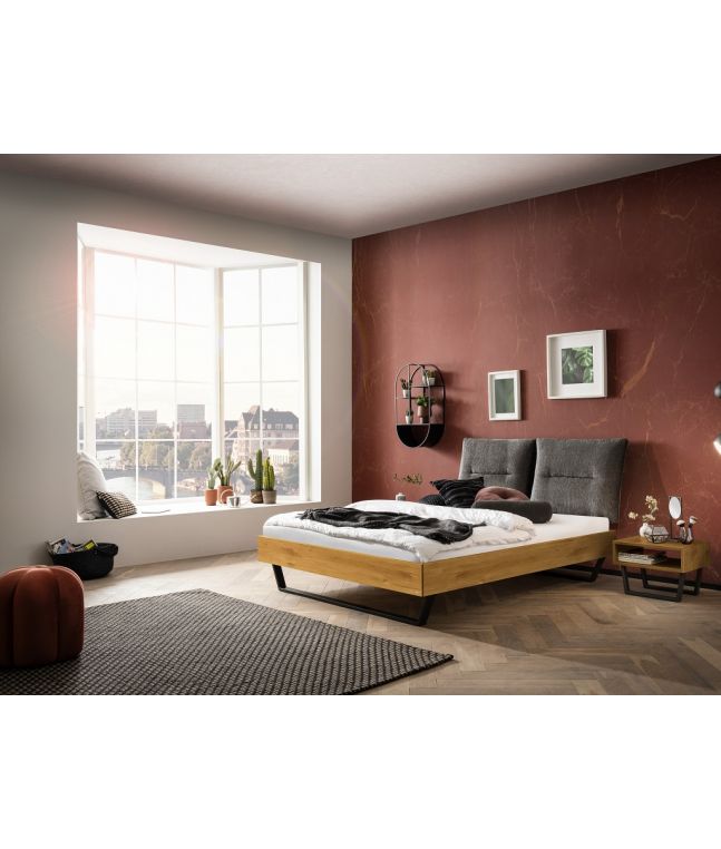 HASENA - Lit Totti en Chêne noueux naturel massif