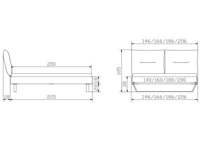 Lit Totti en noyer massif | Le Monde du Lit