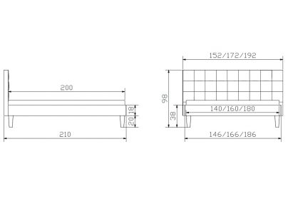 Lit Alcamo en hêtre massif | Le Monde du Lit
