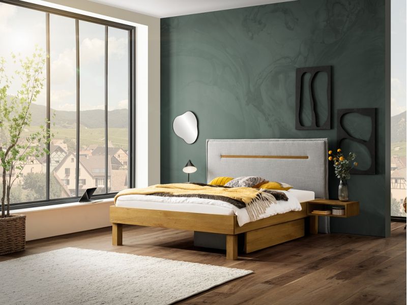 Lit Anna fabriqué par Hasena en chêne noueux naturel massif