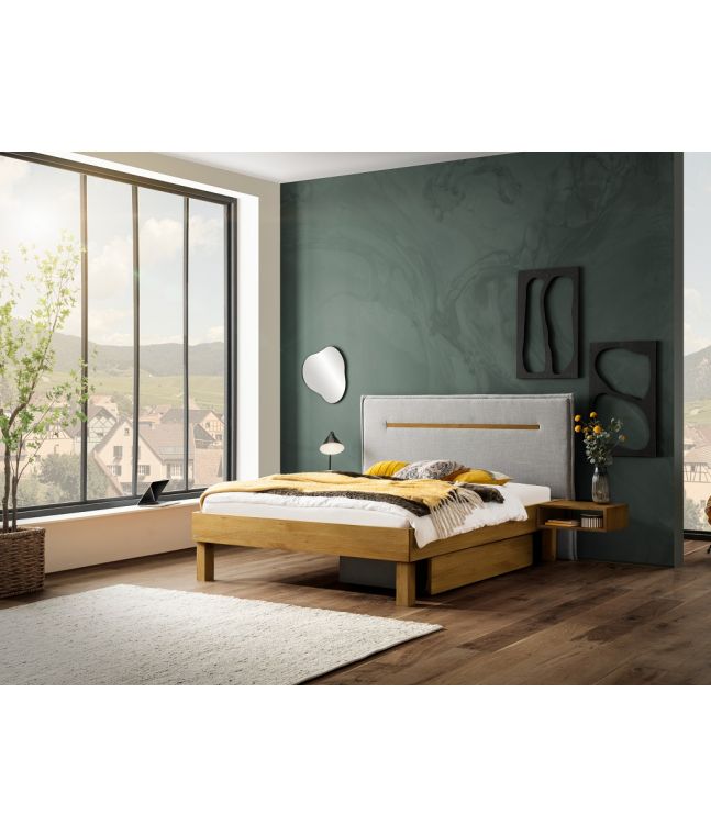 Lit Anna fabriqué par Hasena en chêne noueux naturel massif