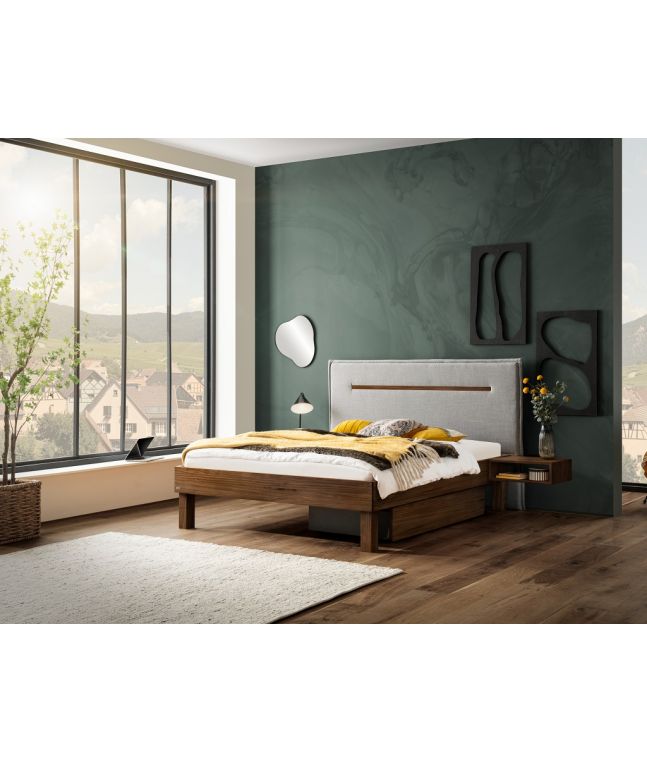 HASENA - Lit Anna en noyer massif