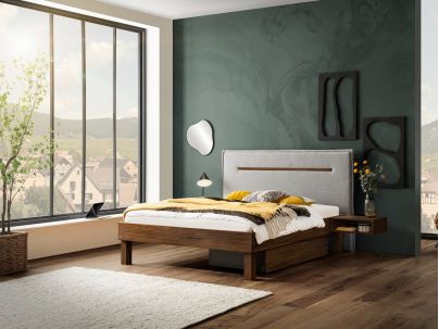 HASENA - Lit Anna en noyer massif