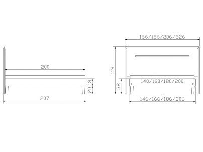 Lit Ostia en noyer massif | Le Monde du Lit