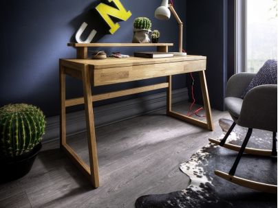 Bureau Nino en chêne massif haut de gamme, meuble pour la chambre. Le Monde du Lit