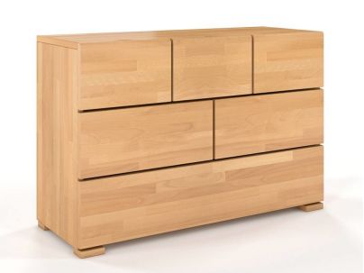 Commode Camelia 6 tiroirs en hêtre massif haut de gamme | Le Monde du Lit