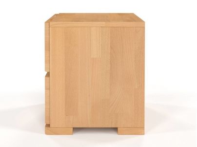 Chevet Camelia 2 tiroirs en hêtre massif haut de gamme | Le Monde du Lit