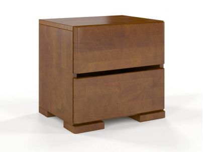 Chevet Camelia 2 tiroirs en hêtre massif haut de gamme | Le Monde du Lit