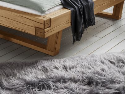 Lit Arthur 3 en chêne massif sans tête de lit certifié FSC 140 au 200 cm - Lit en bois - Le Monde du Lit