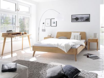 Lit Edda et pieds xylo en bois de chêne massif haut de gamme | Le Monde du Lit