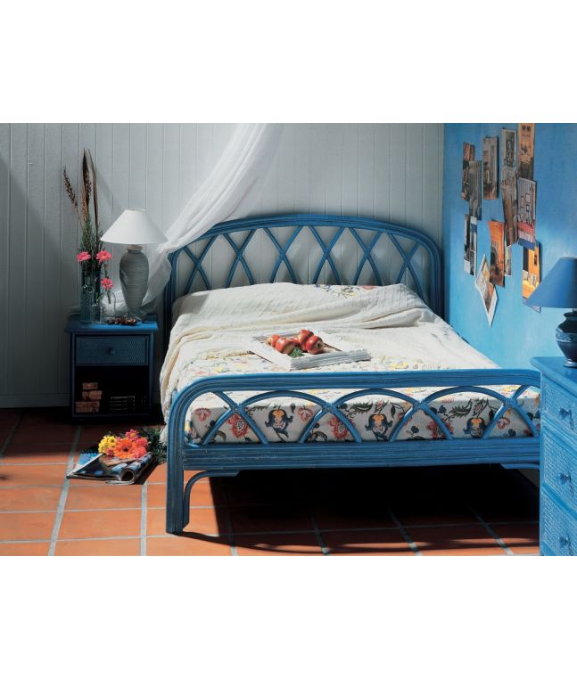 Lit Bilbao en rotin haut de gamme, meuble pour la chambre à coucher. Le Monde du Lit