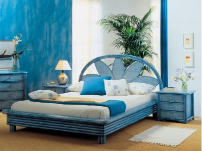 Lit Zaragoza en rotin haut de gamme, meuble pour la chambre à coucher. Le Monde du Lit