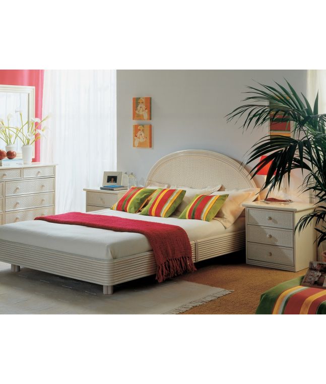 Lit Almansa en rotin haut de gamme, meuble pour la chambre à coucher. Le Monde du Lit