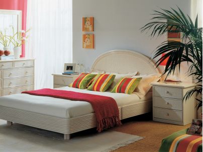 Lit Almansa en rotin haut de gamme, meuble pour la chambre à coucher. Le Monde du Lit